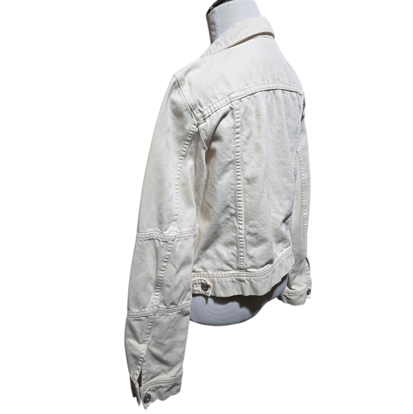 Free People Rumors Denim Jacket In Ecru Size Small - Picture 6 of 9